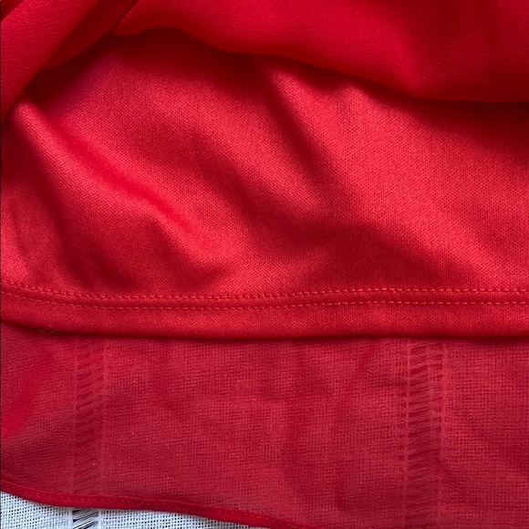 B Wear Y2K “Going Out” Red Ruffle Sleeveless Blouse. - Picture 8 of 13